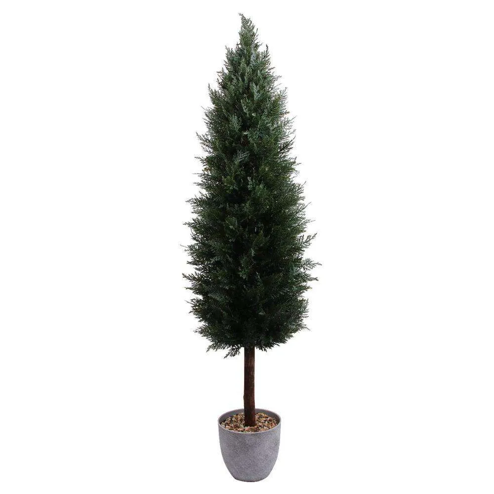 Faux potted Cedar Topialiiary plant (multa magnitudine)