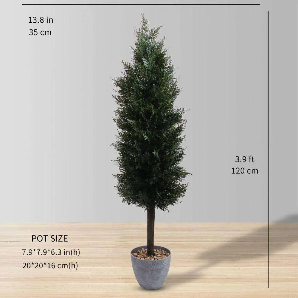 Faux potted Cedar Topialiiary plant (multa magnitudine)