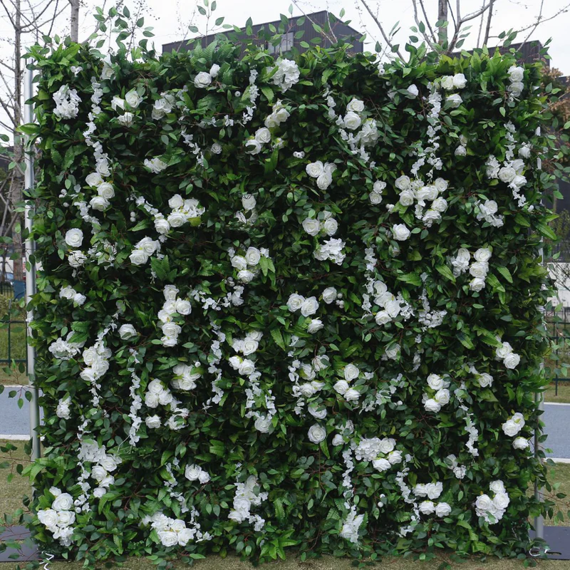 Flos Wall Viride artificialis fabricae volvente sursum sagum floralibus backdrop