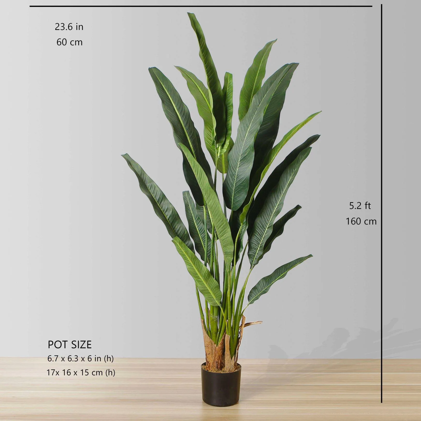 Senior artificialis viatores Palm ligni potted plant