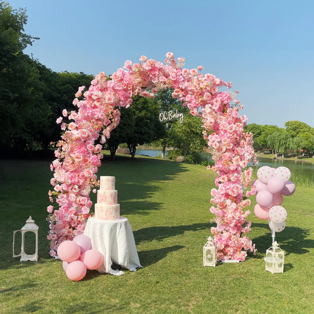 Flos Arch artificialis Floral BackDrop rogationem Nuptialis Party Decor