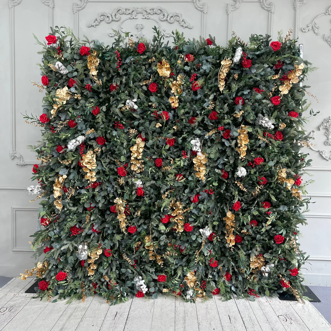 Flos Wall Viride artificialis fabricae volvente sursum sagum floralibus backdrop