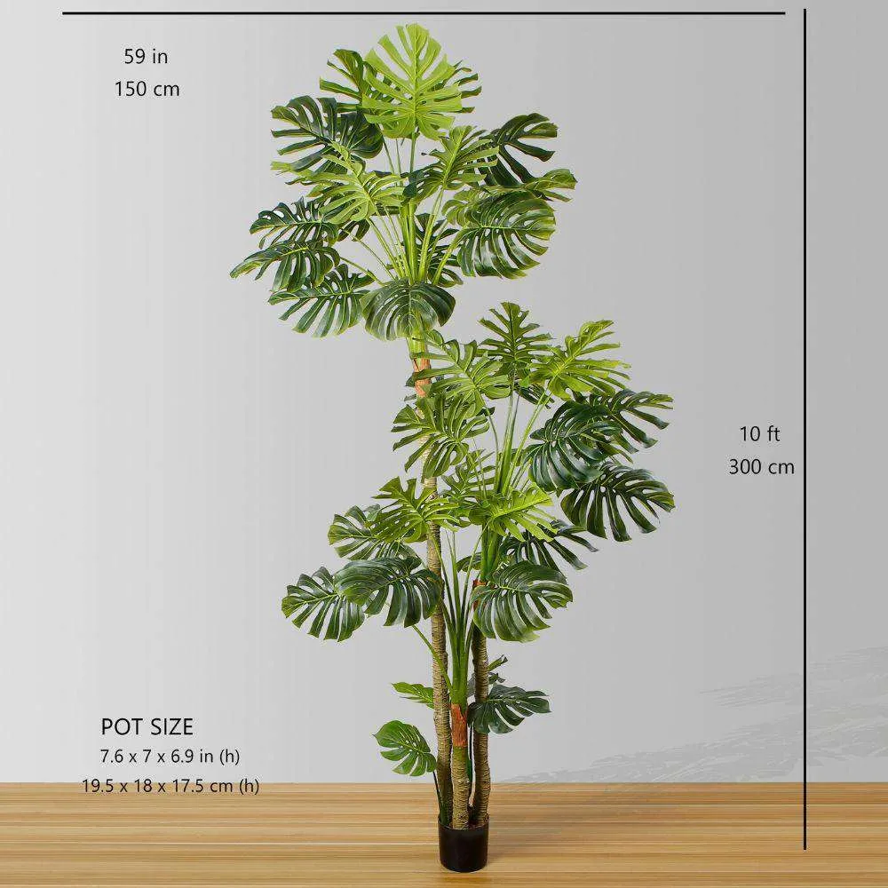Senior artificialis monstera potted plant (plures magnitudinum)