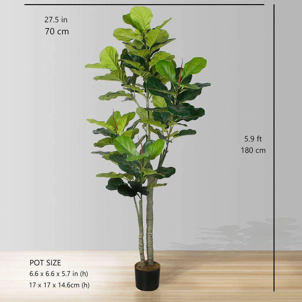 Artificialis fiddle folium potted plant
