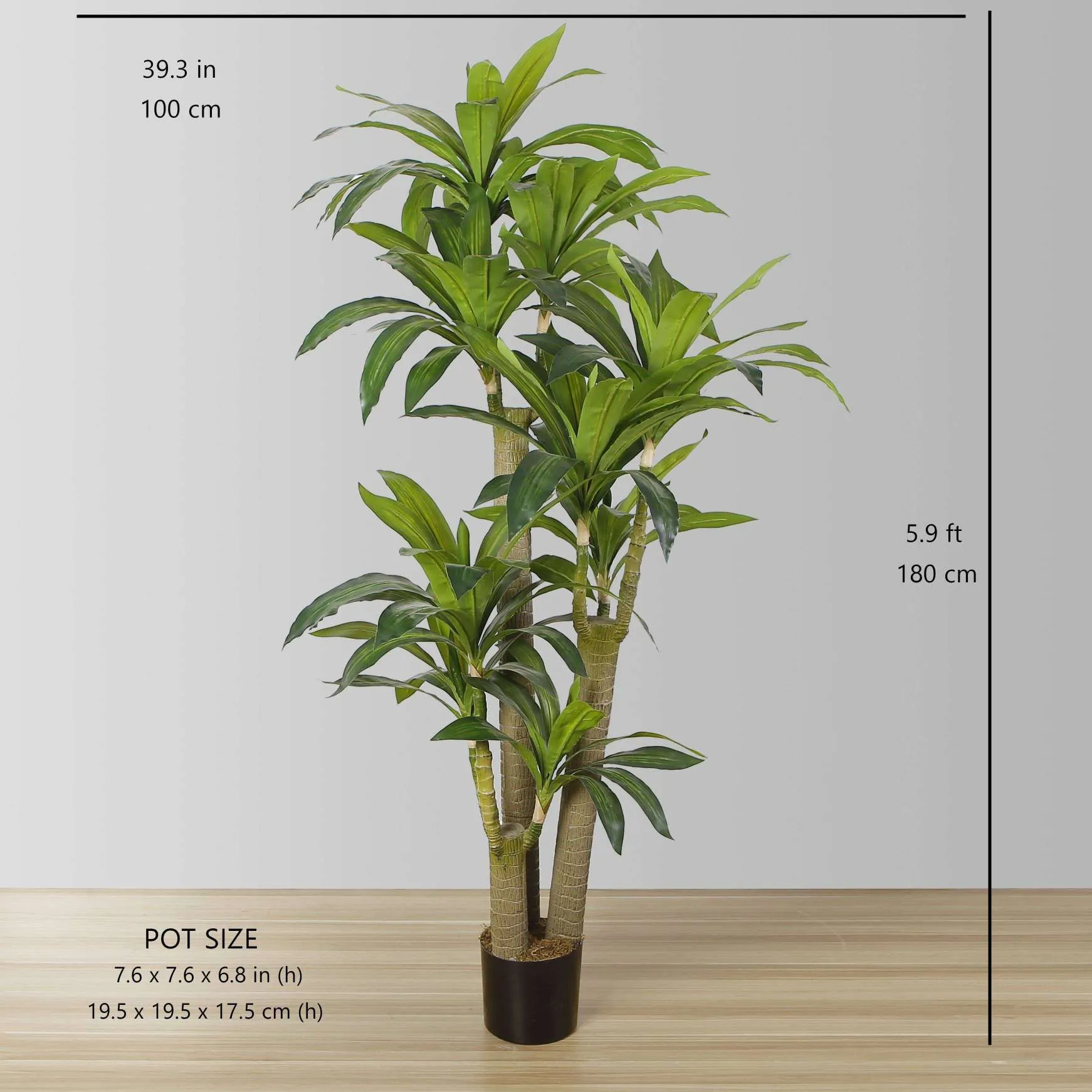 Artificialis Draecena lignum Potted Plant (Multiple Sizes)
