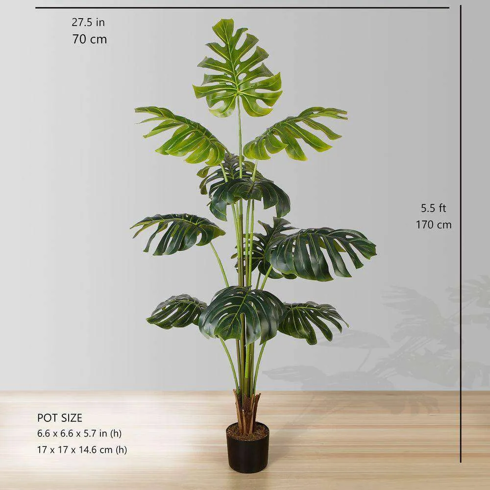Artificialis monstera potted plant (plures magnitudinum)