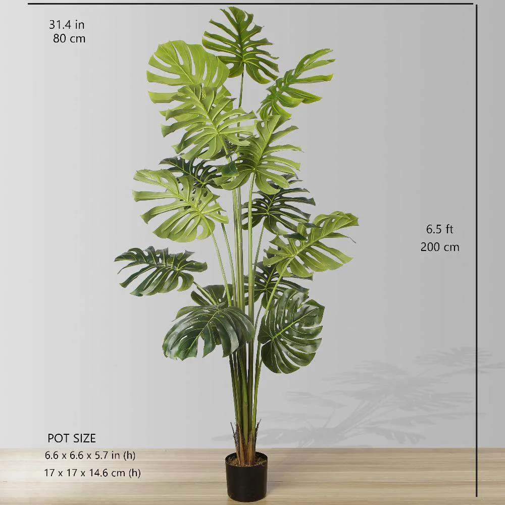 Artificialis monstera potted plant (plures magnitudinum)