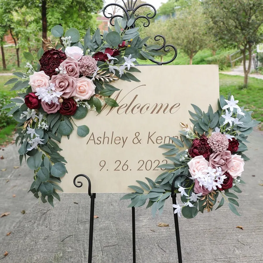 Senior Sign Flos Grey Pink & Burgundiae