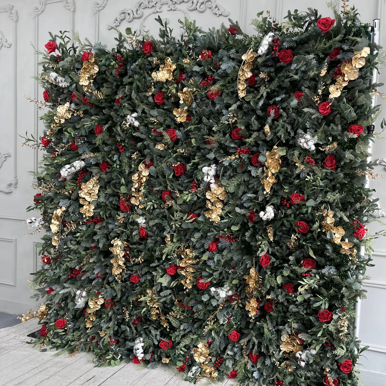 Flos Wall Viride artificialis fabricae volvente sursum sagum floralibus backdrop