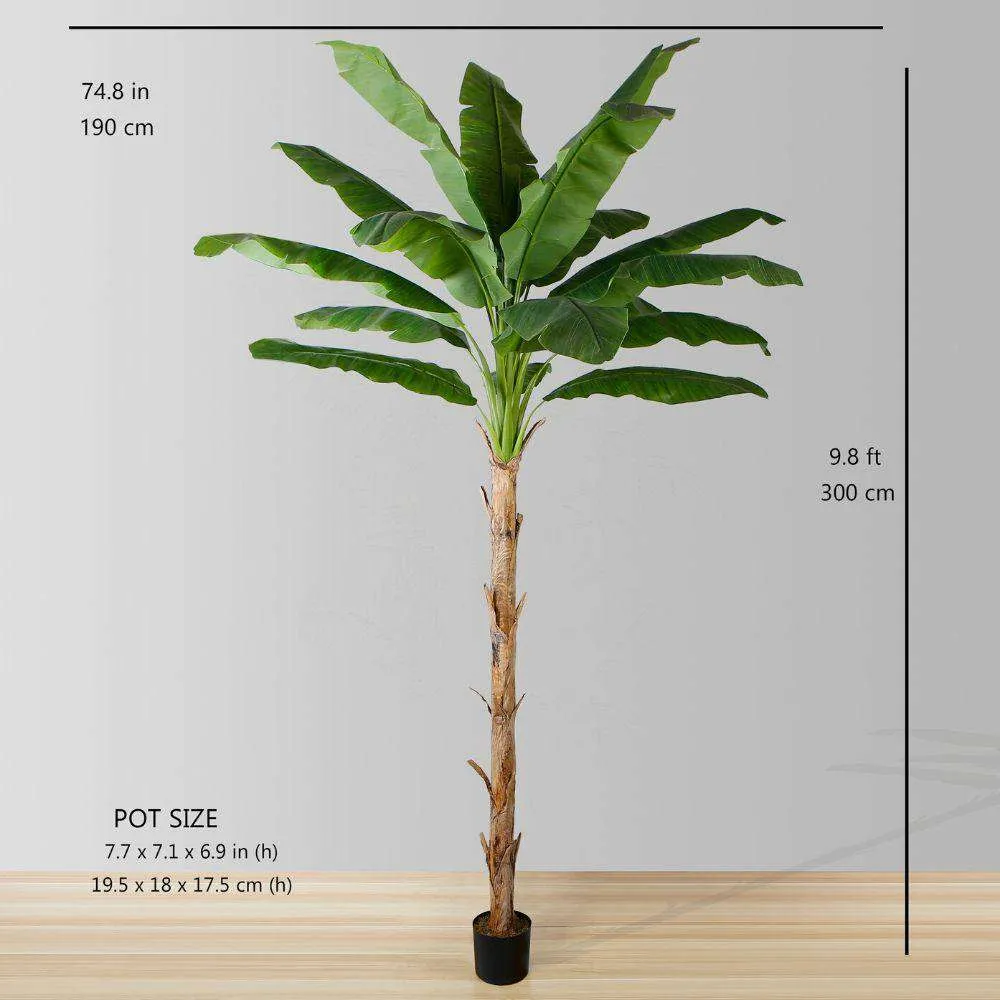 Suspendisse artificialis Musa lignum potted plant