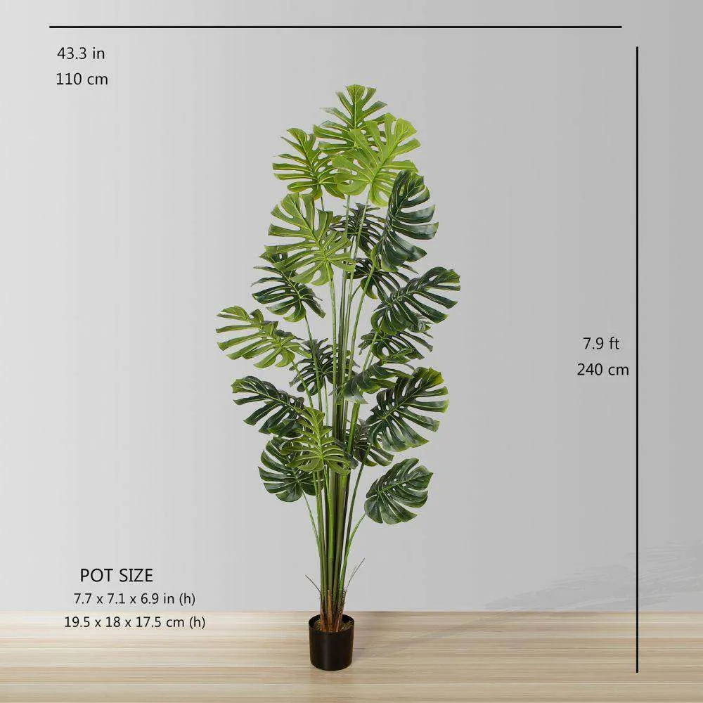 Artificialis monstera potted plant (plures magnitudinum)