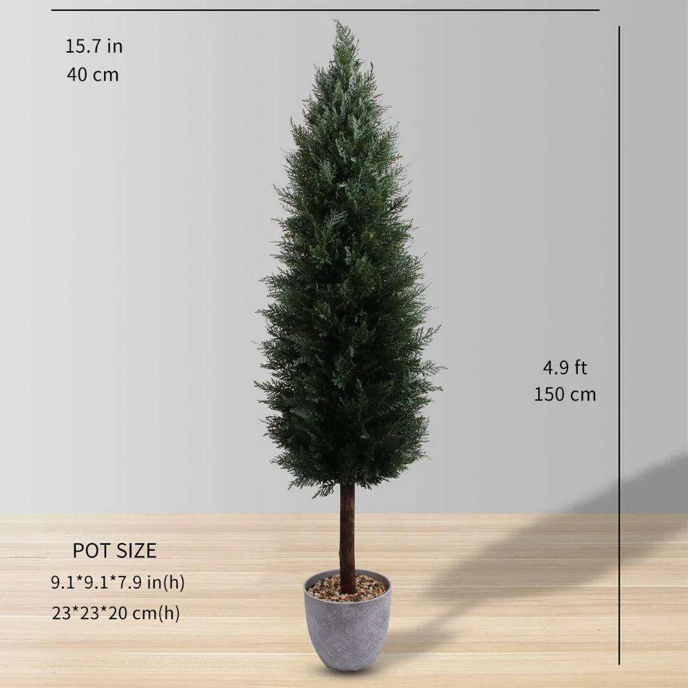 Faux potted Cedar Topialiiary plant (multa magnitudine)